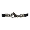 COLLIER BULGARI BZERO PENDENTIF EN OR BLANC 18CTS AVEC TOUR DE COU EN CUIR