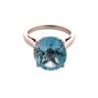 Bague Or Blanc 18ct 6.30Gr & Topas 5.6 Carat T53