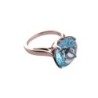 Bague Or Blanc 18ct 6.30Gr & Topas 5.6 Carat T53