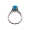 Bague Or Blanc 18ct 6.30Gr & Topas 5.6 Carat T53