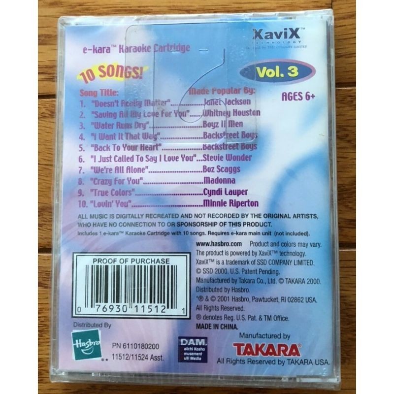 E KARA KARAOKE CARTRIDGE VOL 3 GBA VERSION PAL SANS BOITE