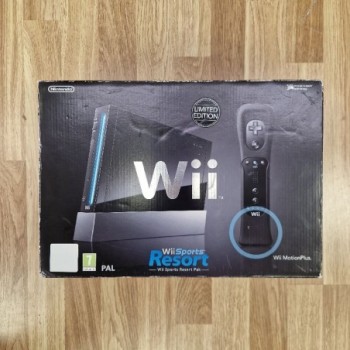 CONSOLE NINTENDO WII NOIRE + MANETTE BLANCHE
