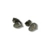 BOUCLES D'OREILLES O.J PERRIN LEGENDES OR BLANC 18CT 2.36GRS 10X10MM