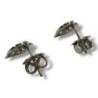 BOUCLES D'OREILLES O.J PERRIN LEGENDES OR BLANC 18CT 2.36GRS 10X10MM