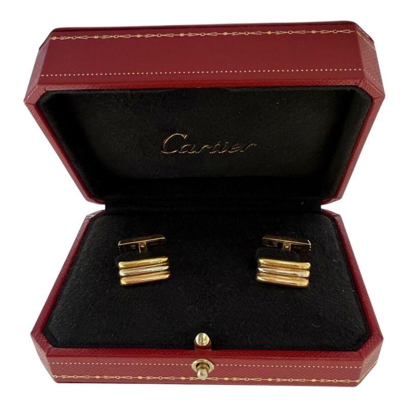 BOUTONS DE MANCHETTES TRINITY OR 18CT 16.25GRS + CERTIFICAT 2005