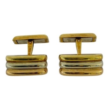 BOUTONS DE MANCHETTES TRINITY OR 18CT 16.25GRS + CERTIFICAT 2005