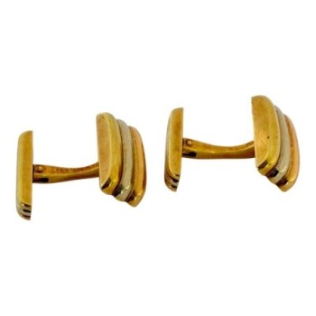 BOUTONS DE MANCHETTES TRINITY OR 18CT 16.25GRS + CERTIFICAT 2005