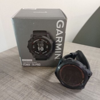 Garmin Fenix 7X Pro Sapphire Solar Edition, Carbon Grey DLC Titanium with Black Band