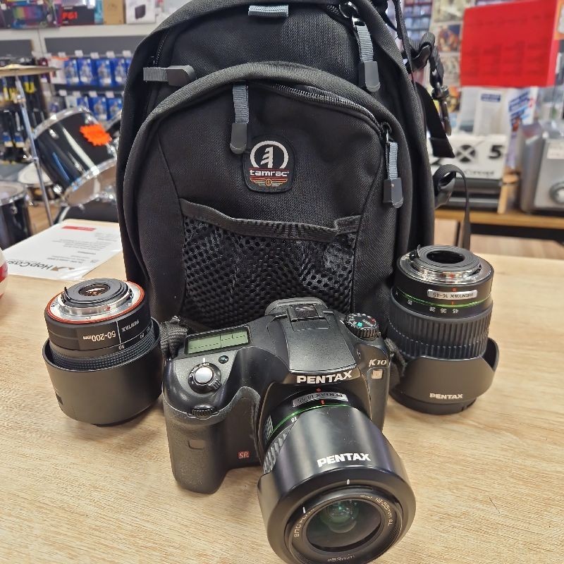 KIT PENTAX K10D + 18-55MM + 50-200MM + 16-45MM + SAC