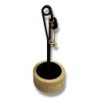 BOUCLES D OREILLES OR JAUNE 18CT BOULE 3.48GRS L4.5CM