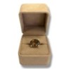 BAGUE OR JAUNE 18CT 5.23GRS DIAMS + QUARTZ FUME