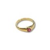 BAGUE OR JAUNE 18CT PIERRE ROSE 3.3GRS T54
