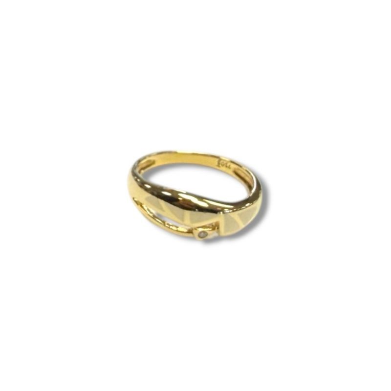 BAGUE EN OR 18 CARATS 3.40GR T54 DIAMANT