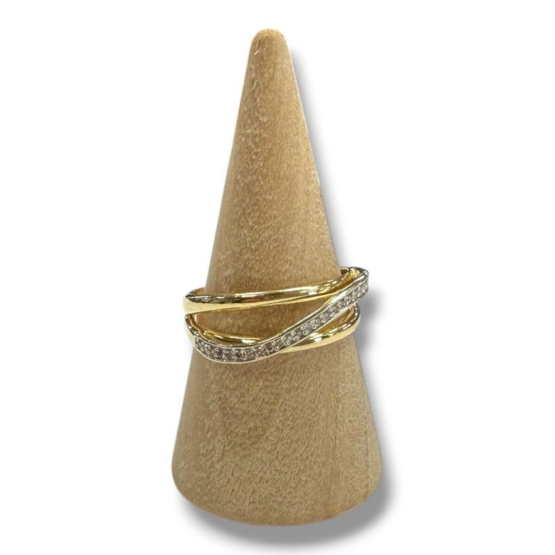 BAGUE OR JAUNE 8CT 2.74GR ZIRCONS T53