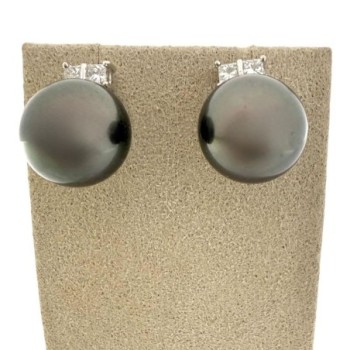 BOUCLE 18 CT OR BLANC 7.33GR PERLE DE TAHITI