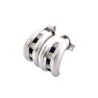 BOUCLE OR BLANC 18 CT DIAMANATS ET SAPHIRE 3.34GR