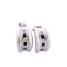 BOUCLE OR BLANC 18 CT DIAMANATS ET SAPHIRE 3.34GR