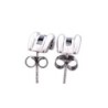 BOUCLE OR BLANC 18 CT DIAMANATS ET SAPHIRE 3.34GR