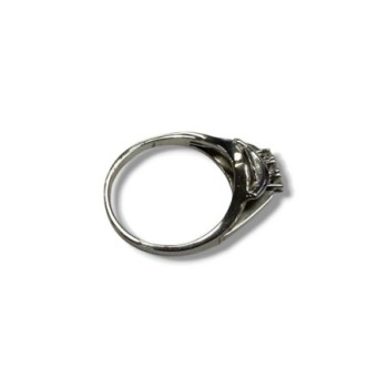 BAGUE OR BLANC 18CT 4.24GR DTS T57