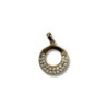 PENDENTIF CERCLE OR JAUNE 18CT ZIRCONS 1.04GRS 1.7X1.3CM