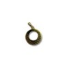PENDENTIF CERCLE OR JAUNE 18CT ZIRCONS 1.04GRS 1.7X1.3CM