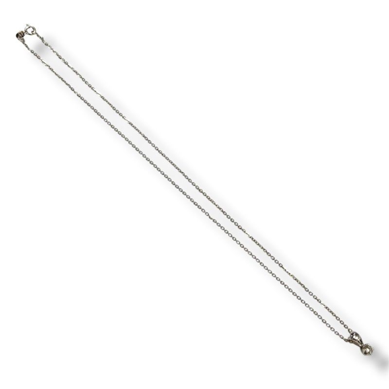 COLLIER PENDENTIF OR BLANC 18CT 2.77GRS 40.5CM