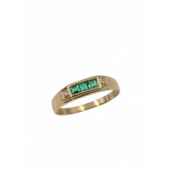 BAGUE OR 2.2GR 18K DTS/TOURMALINE T55