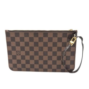 POCHETTE LOUIS VUITTON NEVERFULL DAMIER EBENE 24,5 X 15 CM DE 2018