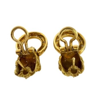 BOUCLE D OREILLE OR LION 18CT 15.60 GRS