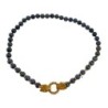 COLLIER LION OR18CT + PERLES