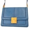 ELIE SAAB  BLEU CUIR DE SERPENT