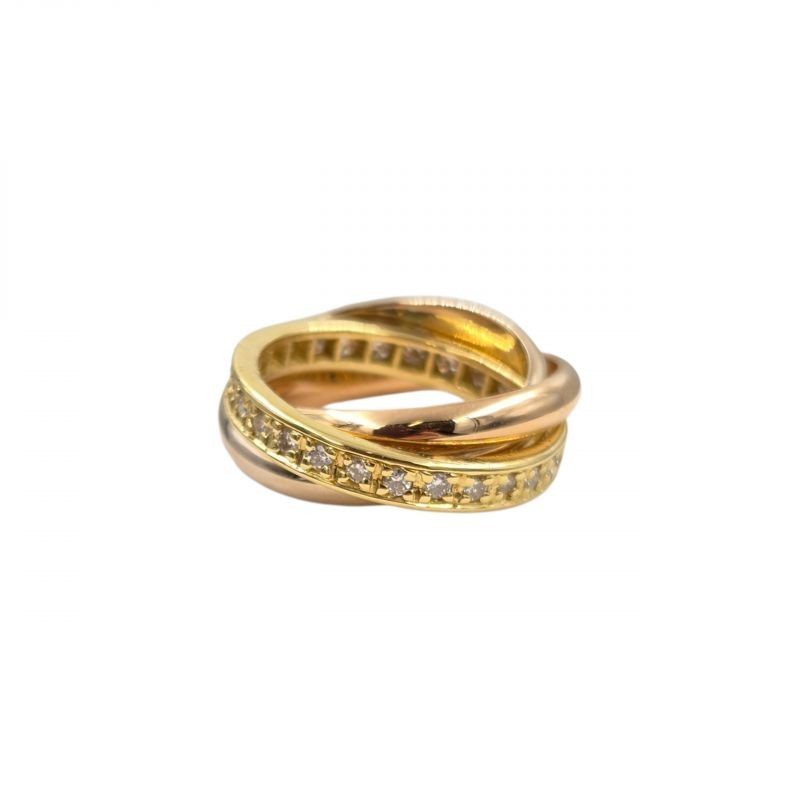 BAGUE OR ROSE ET JAUNE 18K DTS 7.46GR T46