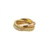 BAGUE OR ROSE ET JAUNE 18K DTS 7.46GR T46