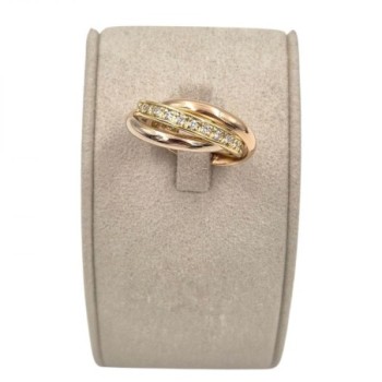 BAGUE OR ROSE ET JAUNE 18K DTS 7.46GR T46
