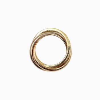 BAGUE OR ROSE ET JAUNE 18K DTS 7.46GR T46