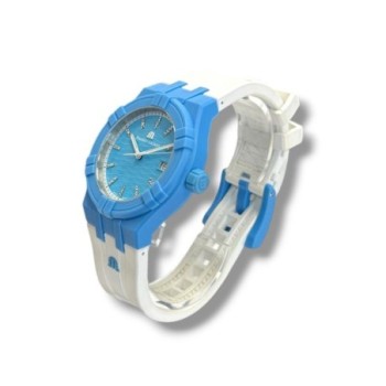 MAURICE LACROIX AIKON TIDE WHITE & BLUE QUARTZ 40MM