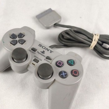Official Sony PlayStation 1 PS1 Analog Gray OEM Controller SCPH-1200 EN BOITE