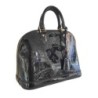 SAC A MAIN LOUIS VUITTON ALMA MM CUIR VERNI NOIR