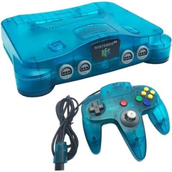 CONSOLE NINTENDO 64 BLEU TURQUOISE + 2 MANETTES