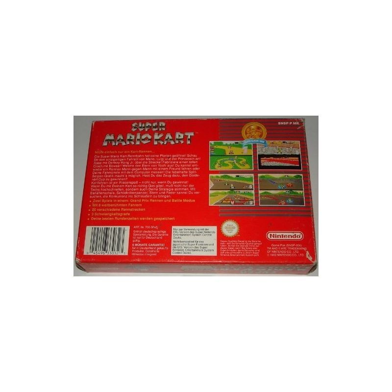 SUPER MARIO KART PAL SUPERNINTENDO DEUTCH COMPLET