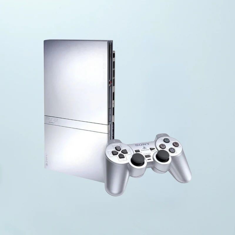 CONSOLE SONY PS2 SILVER SCPH-77004 AVEC 1 MANETTE
