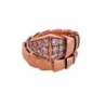 Bague Bvlgari Serpenti Viper en Or Rose 18ct & Diamants T50