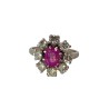 BAGUE SAPHIR + DIAMANTS 4.66 GRS