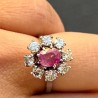BAGUE SAPHIR + DIAMANTS 4.66 GRS
