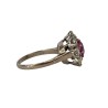 BAGUE SAPHIR + DIAMANTS 4.66 GRS