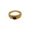 BAGUE OR JAUNE 18CT 3.15GR DIMANTS ET SAPHIR