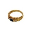 BAGUE OR JAUNE 18CT 3.15GR DIMANTS ET SAPHIR