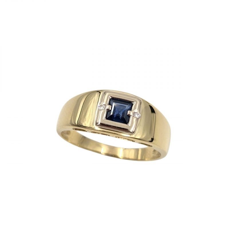 BAGUE OR 18K 4.29GR DTS/SAPHIR T59