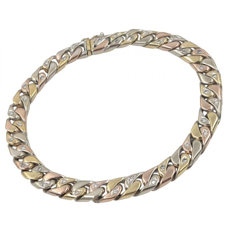 BRACELET 3 ORS 18K 45.97GR DTS 21CM DE LONG ET 7MM DE LARGE