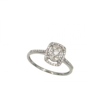 BAGUE OR BLANC 18K 1.48GR DTS T54